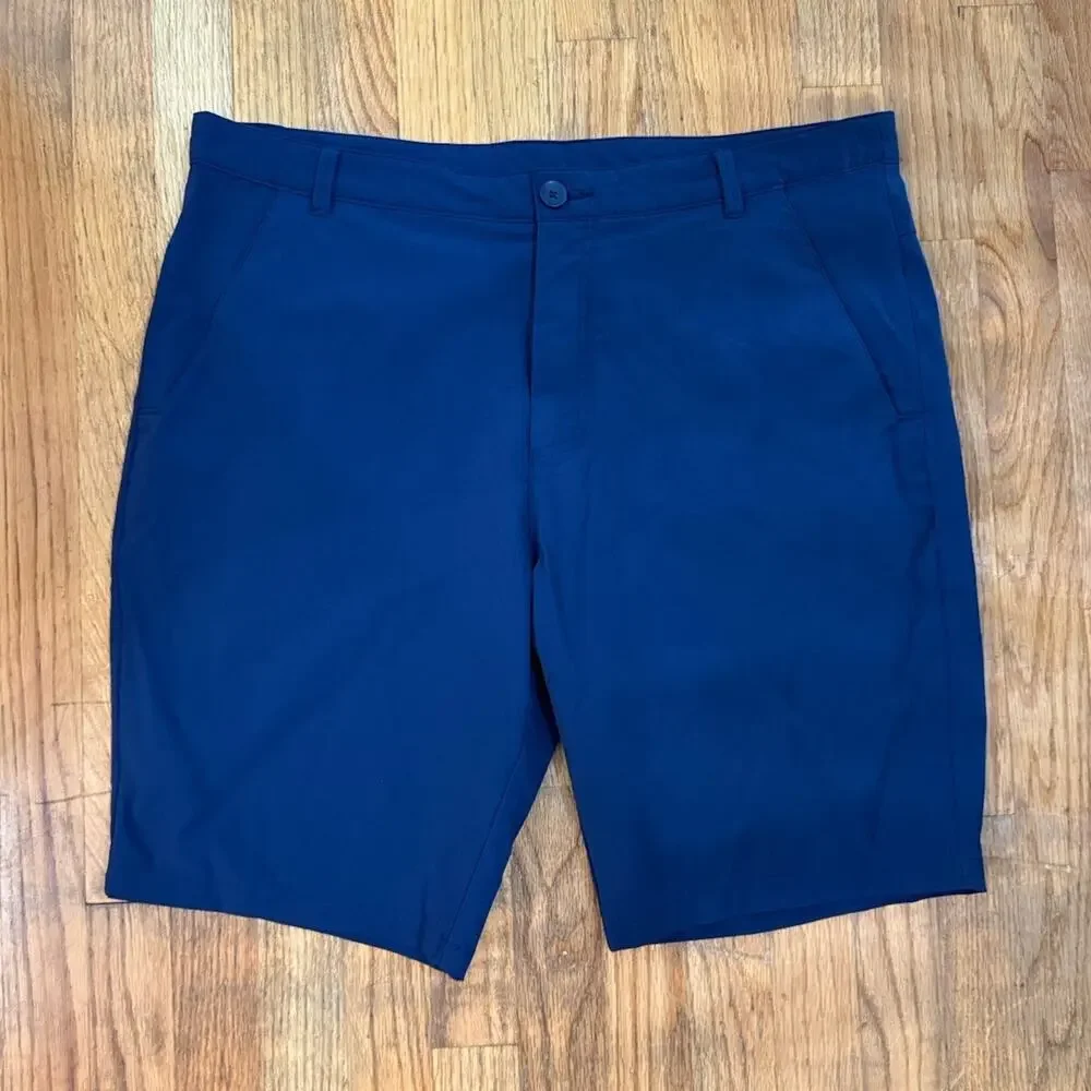 Oakley Golf Shorts Mens 38 Blue Regular Fit Performance Flat Front RN 96548